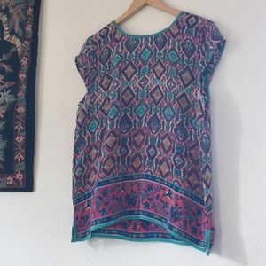 Anthropologie Tolani Silk Top w/ Window Back